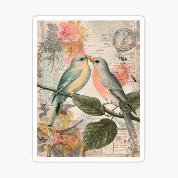 Item preview, Love birds card designed and sold by MendaciousMina.