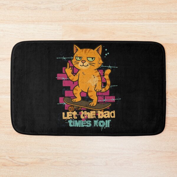 Item preview, Punk Skate Cat - Let Bad Times Roll designed and sold by Nacho Average Designs.