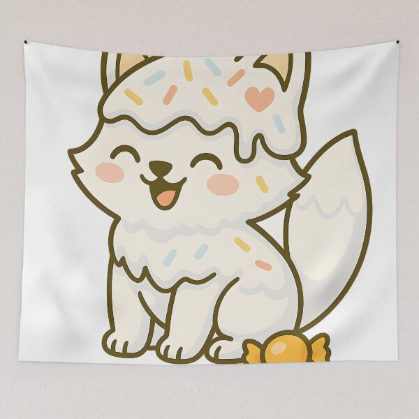 Item preview, Frosted Snow Fox – Kawaii Winter Whimsy designed and sold by Whiskers&Waffles.