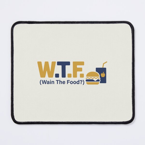 Item preview, WTF Wain The Food - Funny Arab Foodie Pun Sticker designed and sold by minki-graphics.