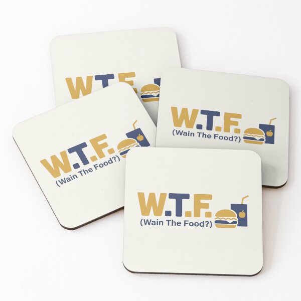 Item preview, WTF Wain The Food - Funny Arab Foodie Pun Sticker designed and sold by minki-graphics.