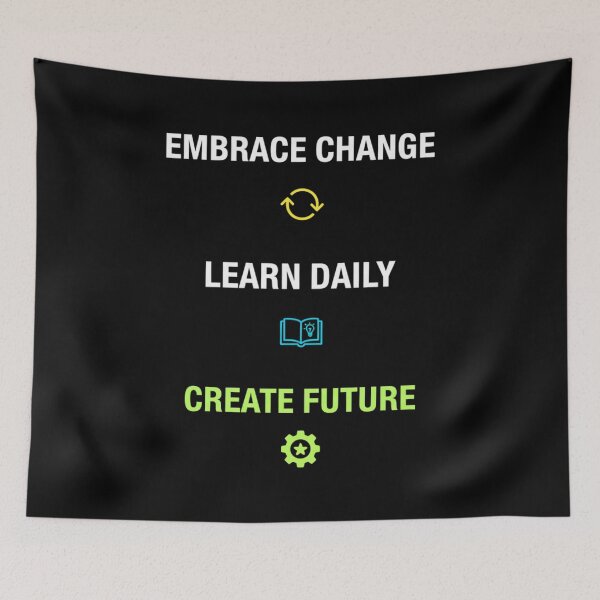 Item preview, Embrace Change Create Future Motivational Aesthetic designed and sold by BlissHalo.