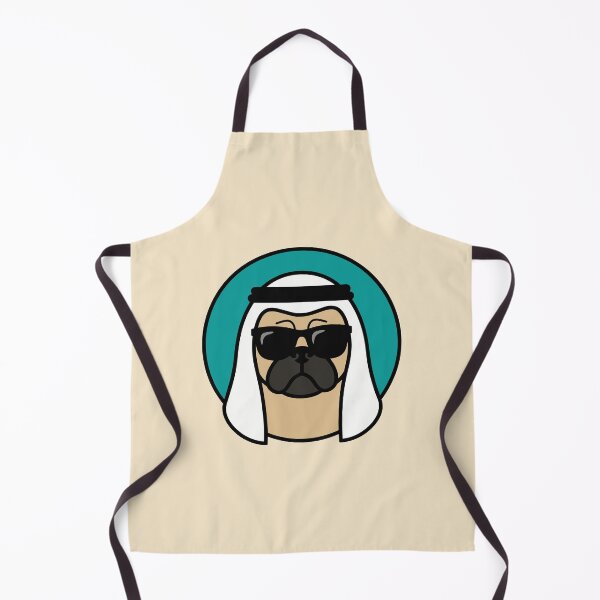 Item preview, Habibi Pug - Cool Arab Dog with Sunglasses Sticker designed and sold by minki-graphics.