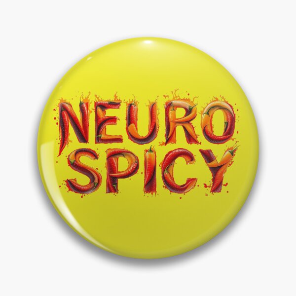 Item preview, Neuro Spicy Chili Pepper Fire Text ADHD Autism Neurodivergent Design FIRE designed and sold by Sinfulchicken.