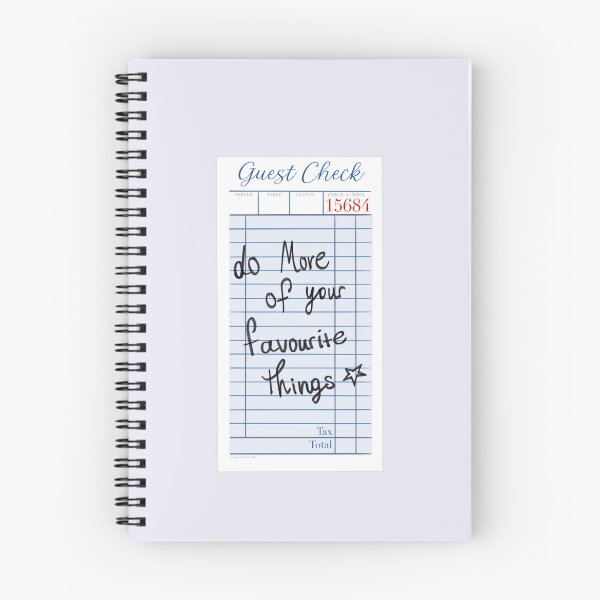 Item preview, do more of your favourite things | guest check | docket designed and sold by Sophie Louise Arts.