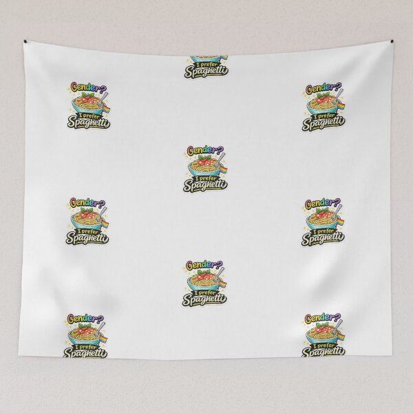Item preview, Copy of "Gender? I Prefer Spaghetti - funny Queer Foodie Humor"  designed and sold by rainbowgremlin.