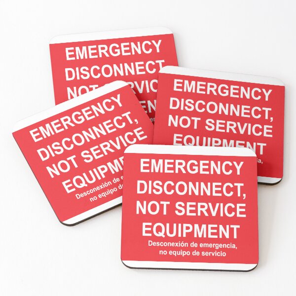 Item preview, Desconexión de Emergencia, No Equipo de Servicio Label designed and sold by Mr. Electrician.