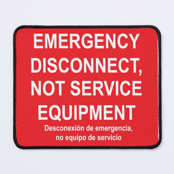 Item preview, Desconexión de Emergencia, No Equipo de Servicio Label designed and sold by Mr. Electrician.