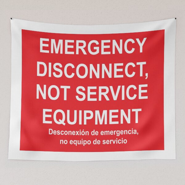 Item preview, Desconexión de Emergencia, No Equipo de Servicio Label designed and sold by Mr. Electrician.