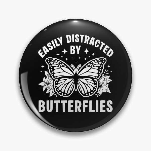 Item preview, Easily Distracted By Butterflies - Minimalist Botanical Aesthetic designed and sold by Dmetalx Art Apparel.