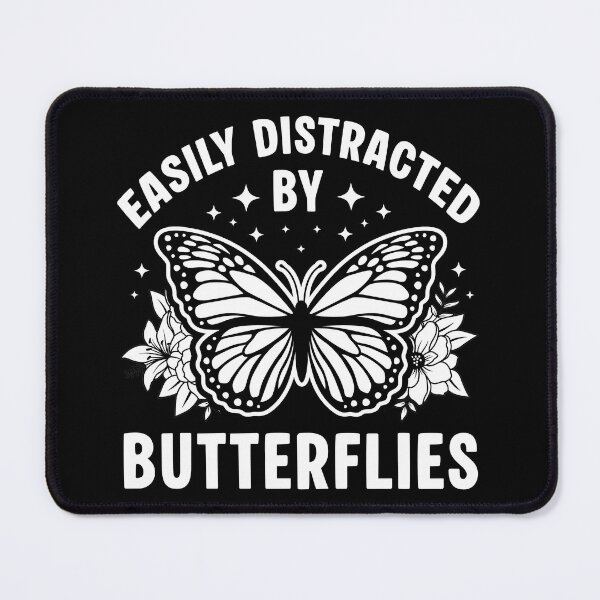 Item preview, Easily Distracted By Butterflies - Minimalist Botanical Aesthetic designed and sold by Dmetalx Art Apparel.