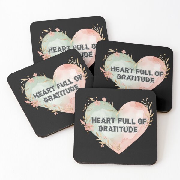 Item preview, Heart Full of Gratitude Floral Watercolor Heart | Thankful Positive Quote Design designed and sold by Sinfulchicken.