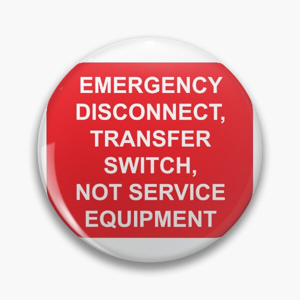 Item preview, Emergency Disconnect Transfer Switch Not Service Equipment Label designed and sold by Mr. Electrician.