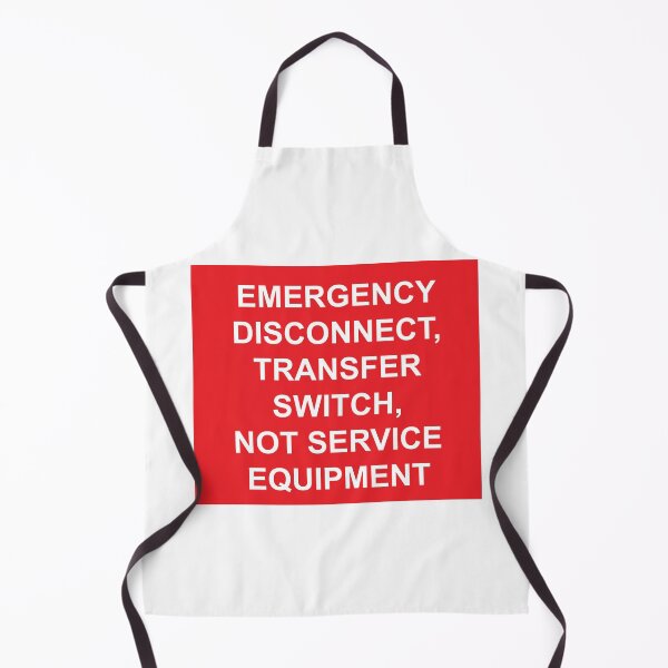 Item preview, Emergency Disconnect Transfer Switch Not Service Equipment Label designed and sold by Mr. Electrician.