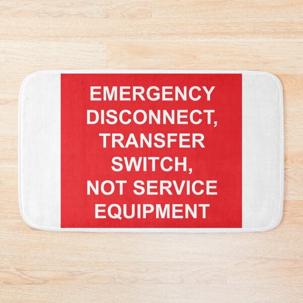Item preview, Emergency Disconnect Transfer Switch Not Service Equipment Label designed and sold by Mr. Electrician.