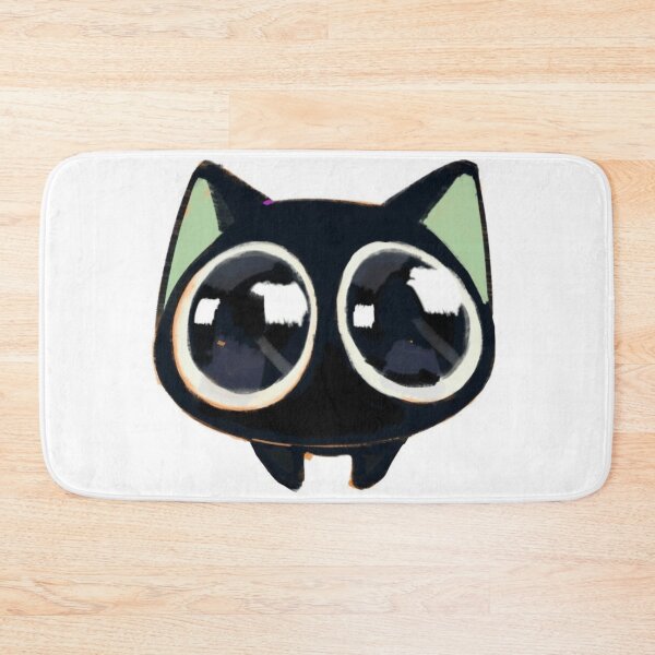 Item preview, black cat looking up at you designed and sold by 444_Aaron_444.