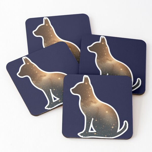 Item preview, Galactic Dog – Canine Silhouette with Universe and Stars designed and sold by soletstudio.