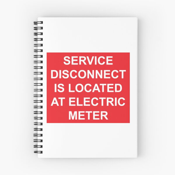 Item preview, Service Disconnect Located at Electric Meter, Sticker designed and sold by Mr. Electrician.