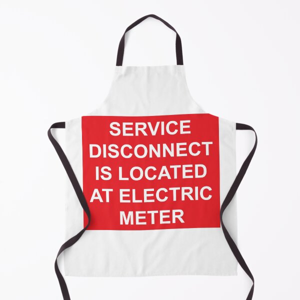 Item preview, Service Disconnect Located at Electric Meter, Sticker designed and sold by Mr. Electrician.