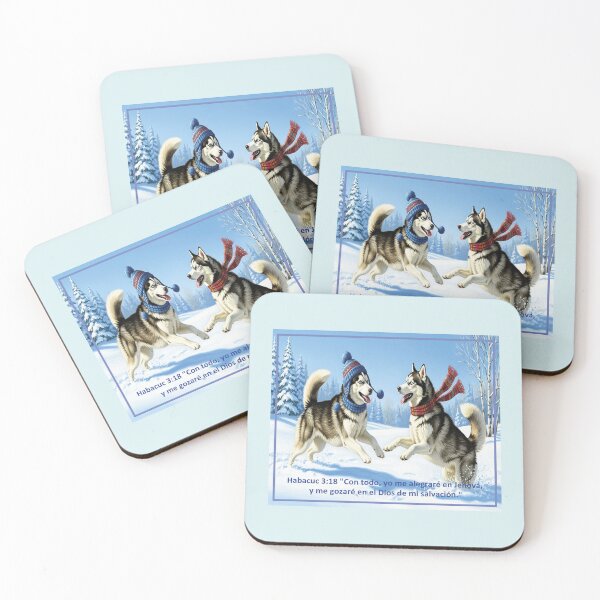 Item preview, Siberians happily playing with a message of Christian faith designed and sold by the artedivino.