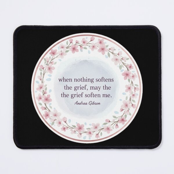 Item preview, Andrea Gibson Quote - Soften the Grief Watercolor Wreath designed and sold by Pixel & Beyond.