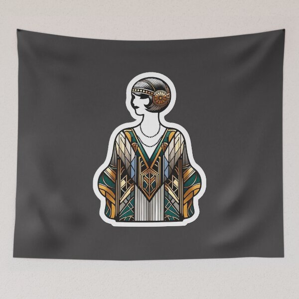 Item preview, Art Deco Flapper Pinup Roaring Twenties Glamour Print designed and sold by PinUpPizzazz.
