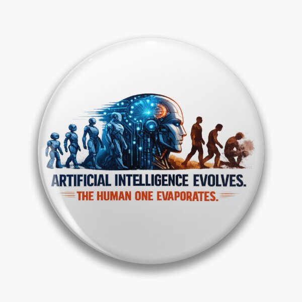 Item preview, AI Evolves T‑Shirt – Futuristic Graphic Tee, Tech & AI Design, Sci‑Fi Quote Apparel designed and sold by Art Italiano.