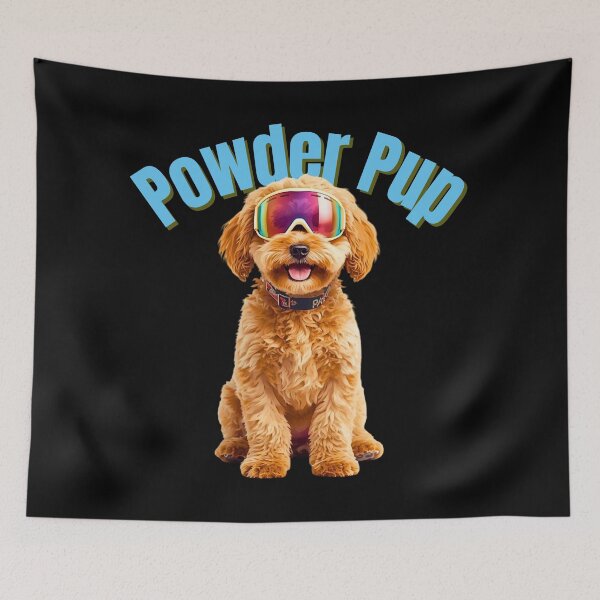 Item preview, Powder Pup Cavapoo – Cute Ski Dog Art for Dog Lovers & Avid Skiers designed and sold by Fredster1966.
