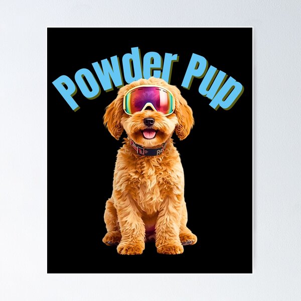 Item preview, Powder Pup Cavapoo – Cute Ski Dog Art for Dog Lovers & Avid Skiers designed and sold by Fredster1966.