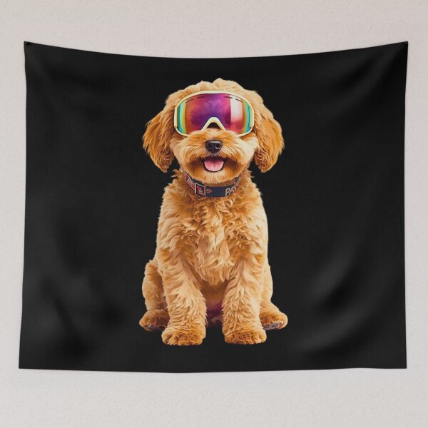 Item preview, Powder-Ready Cavapoo – Cute Ski Dog Art for Dog Lovers & Avid Skiers designed and sold by Fredster1966.