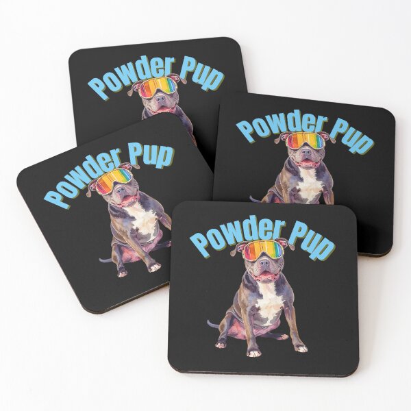Item preview, Powder Pup Pitbull – Cute Ski Dog Art for Dog Lovers & Avid Skiers designed and sold by Fredster1966.