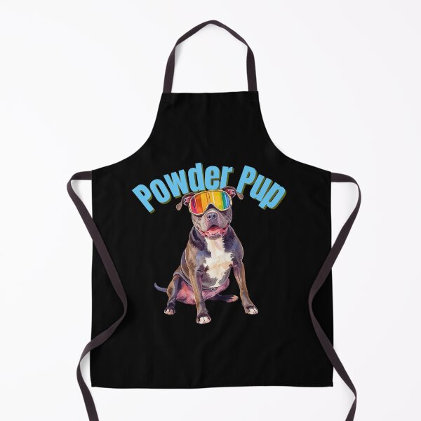 Item preview, Powder Pup Pitbull – Cute Ski Dog Art for Dog Lovers & Avid Skiers designed and sold by Fredster1966.