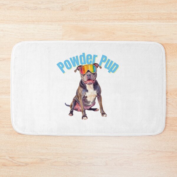 Item preview, Powder Pup Pitbull – Cute Ski Dog Art for Dog Lovers & Avid Skiers designed and sold by Fredster1966.