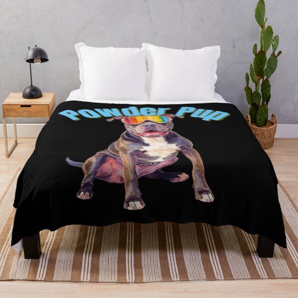 Item preview, Powder Pup Pitbull – Cute Ski Dog Art for Dog Lovers & Avid Skiers designed and sold by Fredster1966.