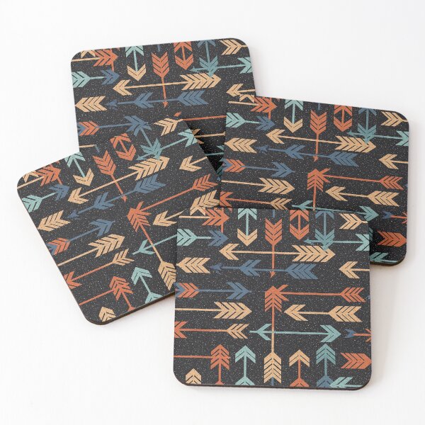 Item preview, Retro Tribal Arrow Pattern on Speckled Black designed and sold by GamerGearTees.