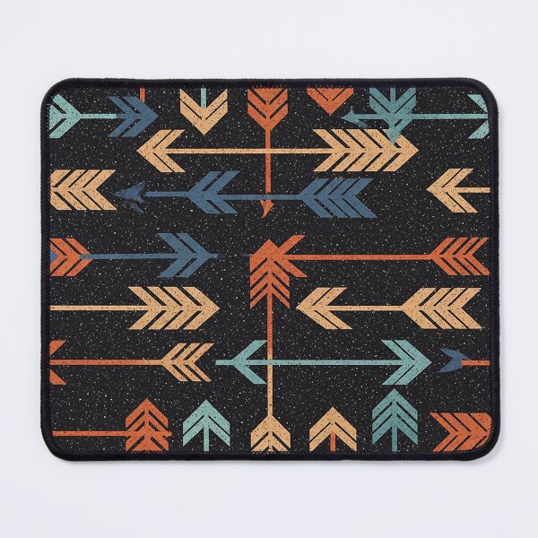 Item preview, Retro Tribal Arrow Pattern on Speckled Black designed and sold by GamerGearTees.