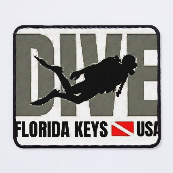 Item preview, Dive Florida Keys design| Scuba Diver Silhouette, USA Flag Dive Flag designed and sold by Peycer.