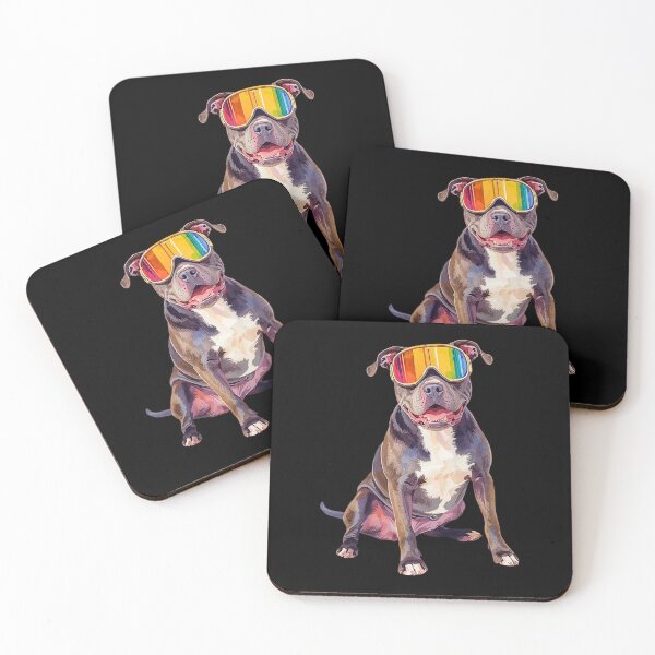 Item preview, Powder-Ready Pitbull – Cute Ski Dog Art for Dog Lovers & Avid Skiers designed and sold by Fredster1966.