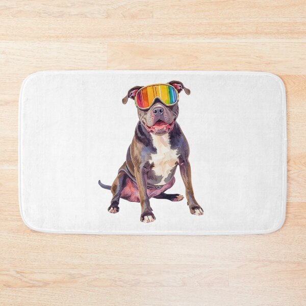 Item preview, Powder-Ready Pitbull – Cute Ski Dog Art for Dog Lovers & Avid Skiers designed and sold by Fredster1966.