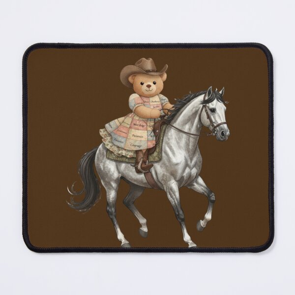 Item preview, Faithful and True Cowgirl on the Silver Dapple, Christian Cowgirl designed and sold by FaithFancies.
