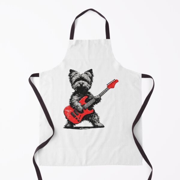 Item preview, Vintage Yorkie Rock Funny Dog Playing Guitar Rock Style  designed and sold by first-shirt ⭐ ⭐ ⭐ ⭐ ⭐.