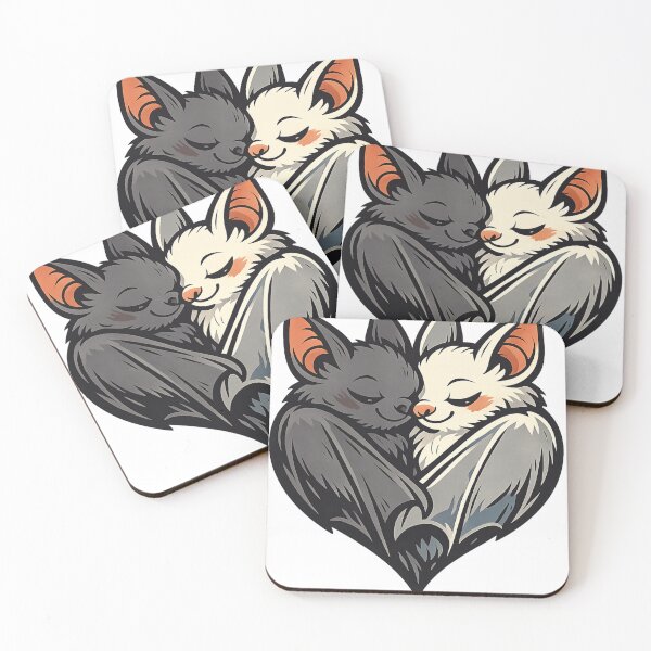Item preview, Two Bats in Love Heart Illustration designed and sold by Still Strange.