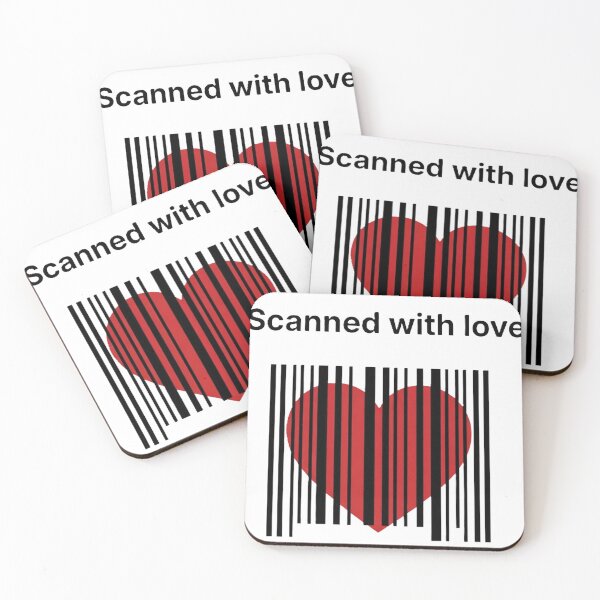 Item preview, Scanned With Love Barcode Heart designed and sold by RetroNibylander.
