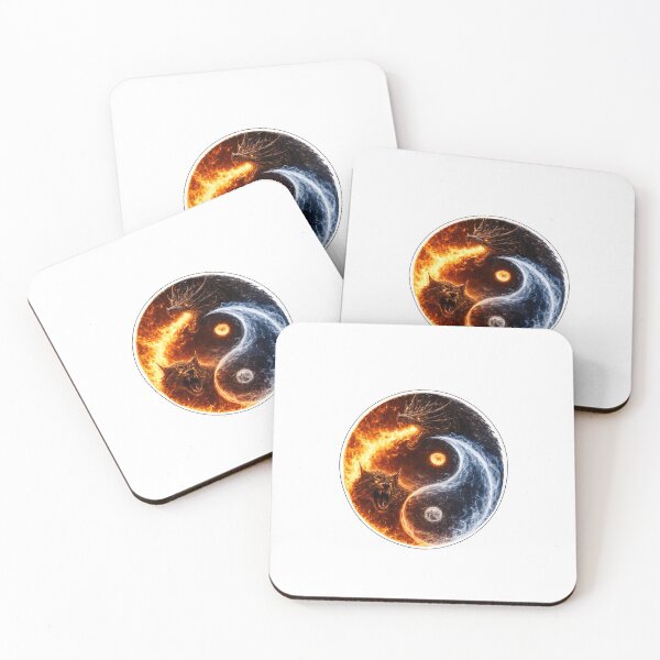 Item preview, Yin Yang Dragon vs Wolf designed and sold by Fuskiss.