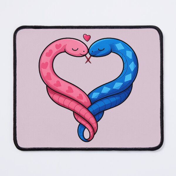 Item preview, Two Snakes in Love Heart Illustration designed and sold by Still Strange.