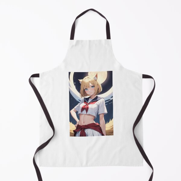 Item preview, Nakaki Kiosuki Kitsune Art – Blonde Fox Girl in School Uniform designed and sold by iloveanimechibi.