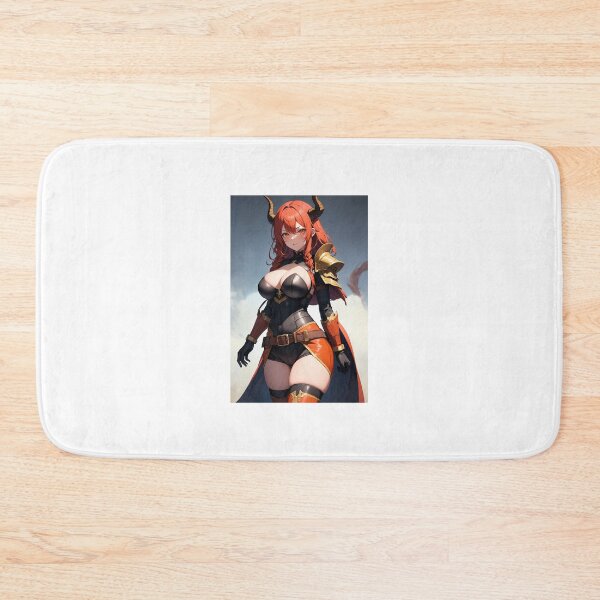 Item preview, Natsumi Amahomi Dragon Knight Art – Fiery Redhead Anime Girl in Fantasy Armor designed and sold by iloveanimechibi.