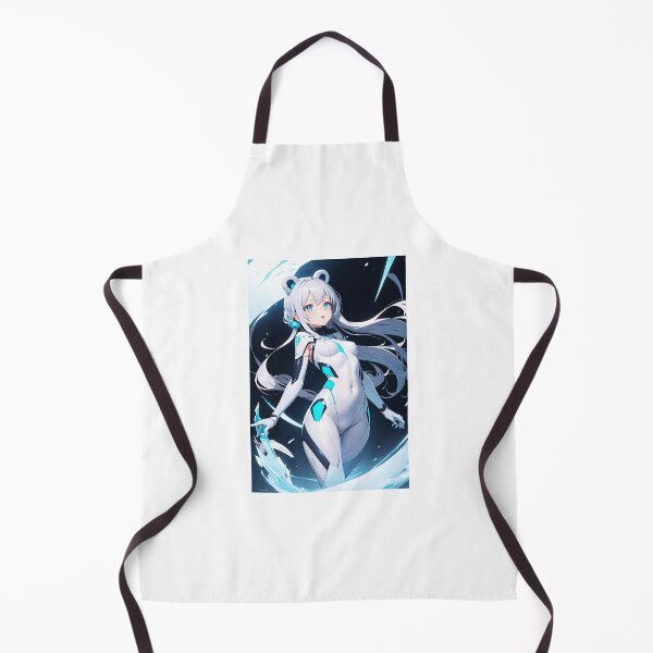 Item preview, Ninaka Fufuyu Cyber Bear Art – Futuristic Ice Anime Girl in Sci-Fi Bodysuit designed and sold by iloveanimechibi.