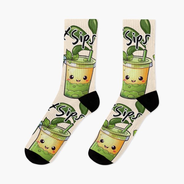 Item preview, Sweet Sips Kawaii Bubble Tea Duo designed and sold by digitaldemart.