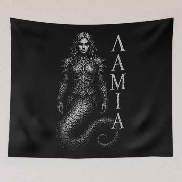 Item preview, Lamia Greek Mythical Creature – Dark Serpent Woman Illustration designed and sold by Mortisigil.